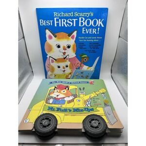 Richard Scarry's Best First Book Ever & Mr Fix It's Mix Ups - Large Hardcover‎